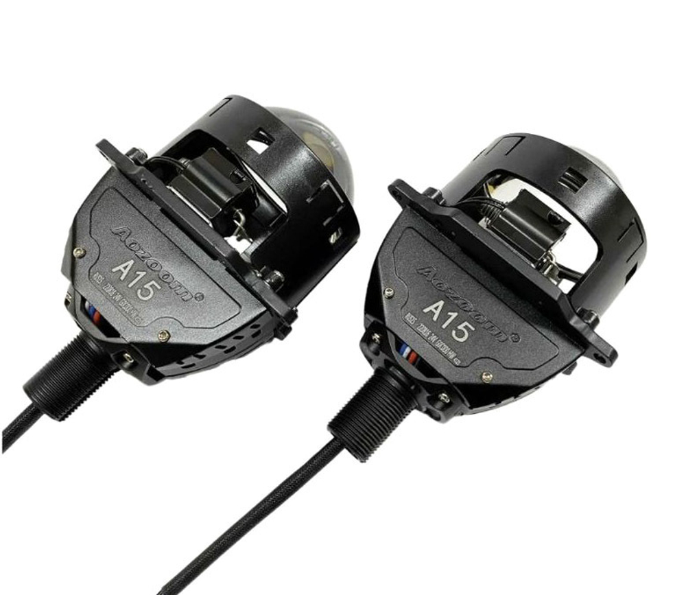 Билед модули Aozoom A15 24 вольта, 3.0 дюйма, 2 чипа, 5500K, 24V, 58W/65W, крепление 3R и съемное гаечное (комплект, 2шт)