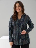 Блузка БЛ-22/черный-разноцветныйпиксель