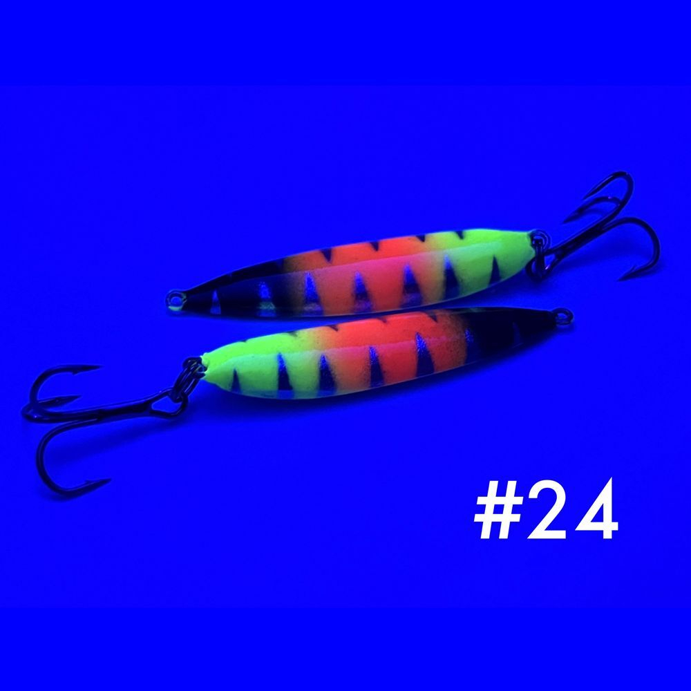 Блесна (пилькер) ЖОР "Алтынка" цветная с тройником (50мм, 11гр), Нейзильбер