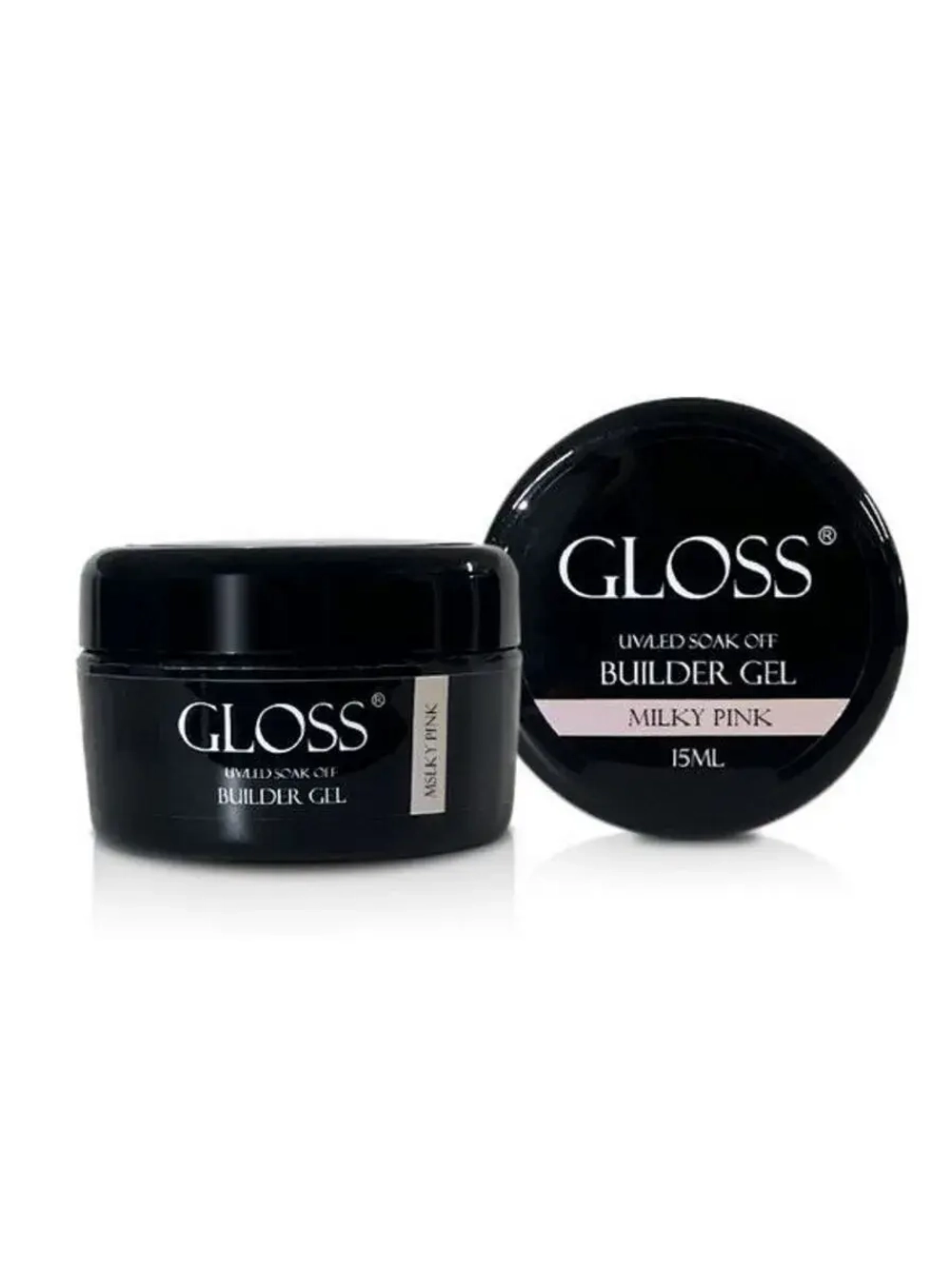 GLOSS Однофазний гель Builder Gel Milky Pink, 15 мл