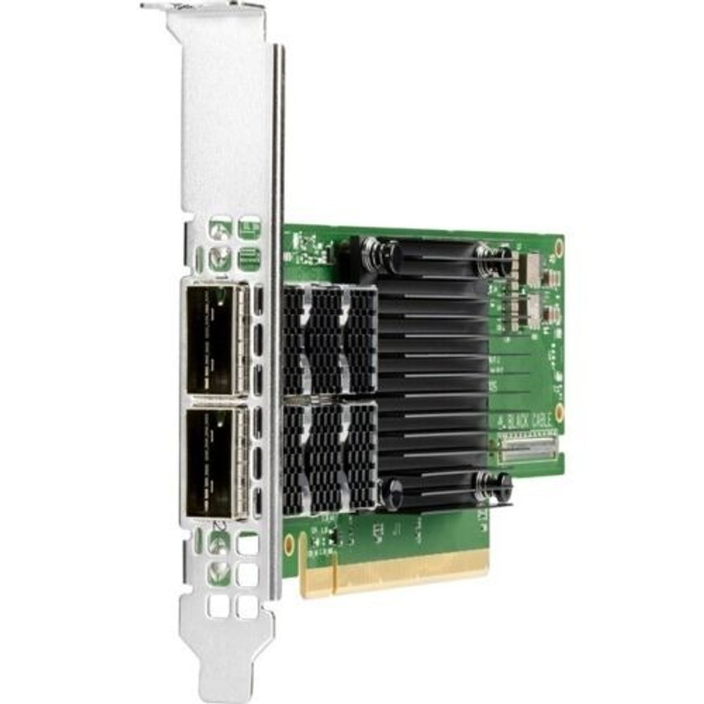 Сетевой адаптер HPE InfiniBand HDR100/Ethernet 100Gb 2-port QSFP56 PCIe4 x16 MCX653106A-ECAT Adapter