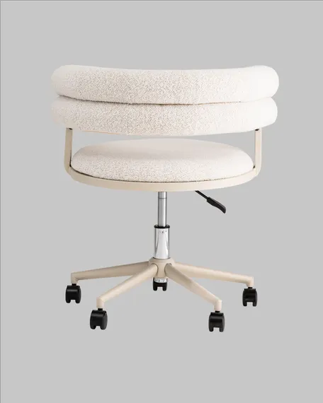 Стул офисный Castor, бежевое букле, бежевый ножки