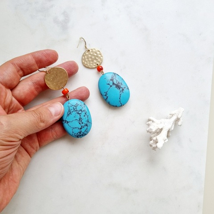 Серьги с бирюзой