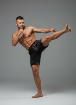 Шорты двойные тренировочные LEGENDA Герб черные