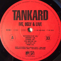 Виниловая пластинка Tankard ‎– Fat, Ugly & Live LP