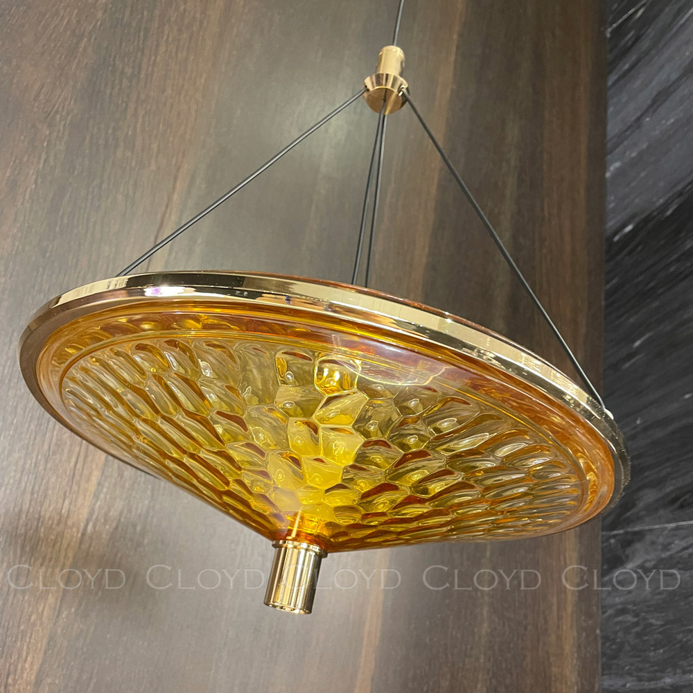 Подвесной светильник Cloyd FANTOM P1 / Ø32 см- желтый - золото (арт.11248)