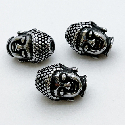 Бусина Будда, сталь, размер 13*10 мм, цена за 1 шт