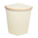 Корзина д/белья «Плетенка» 55 л. угловая с крышкой (Ар-пласт) (Р)