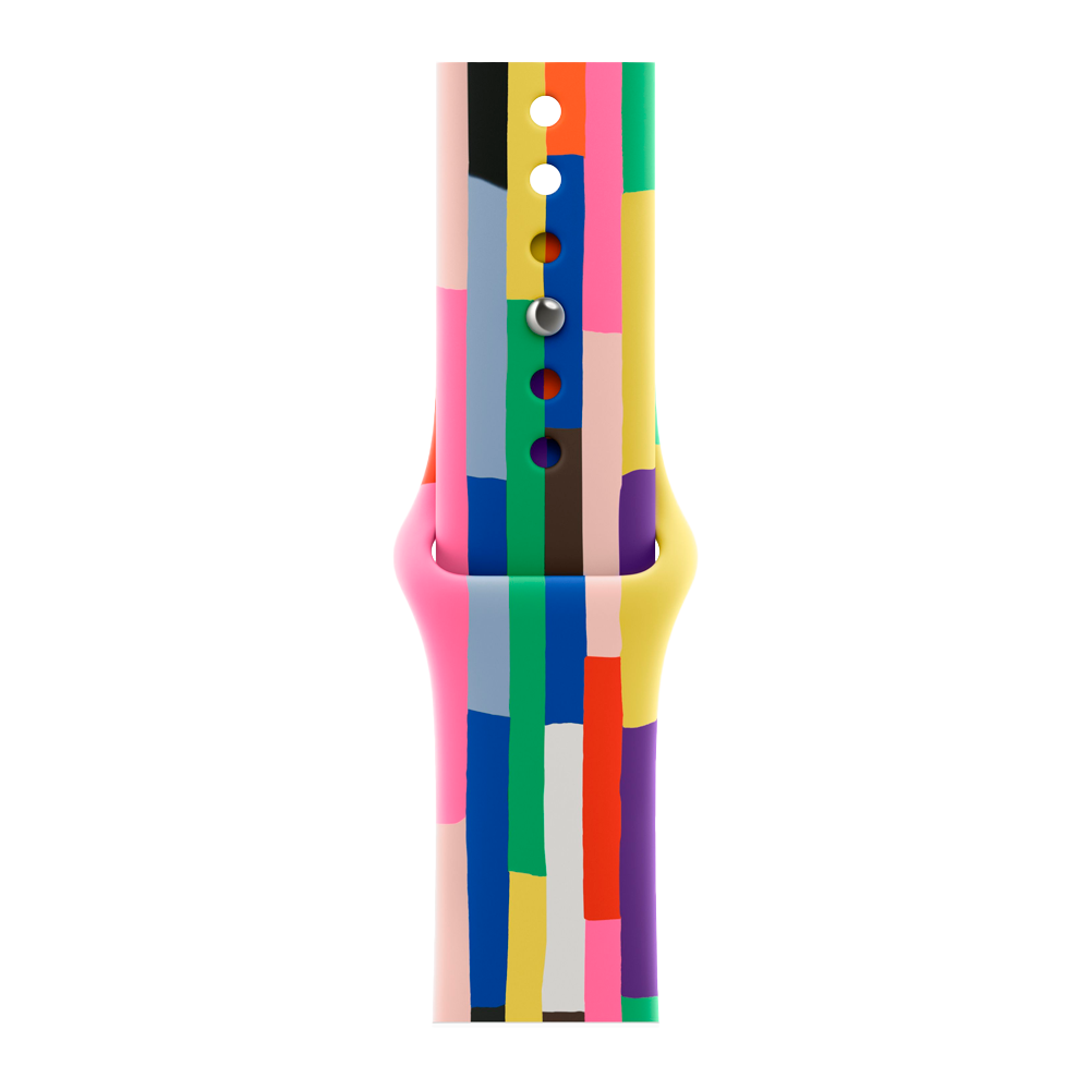 Умные часы Apple Watch Series 11 GPS, 42mm, Jet Black Aluminium Case with Pride Edition Sport Band, S/M