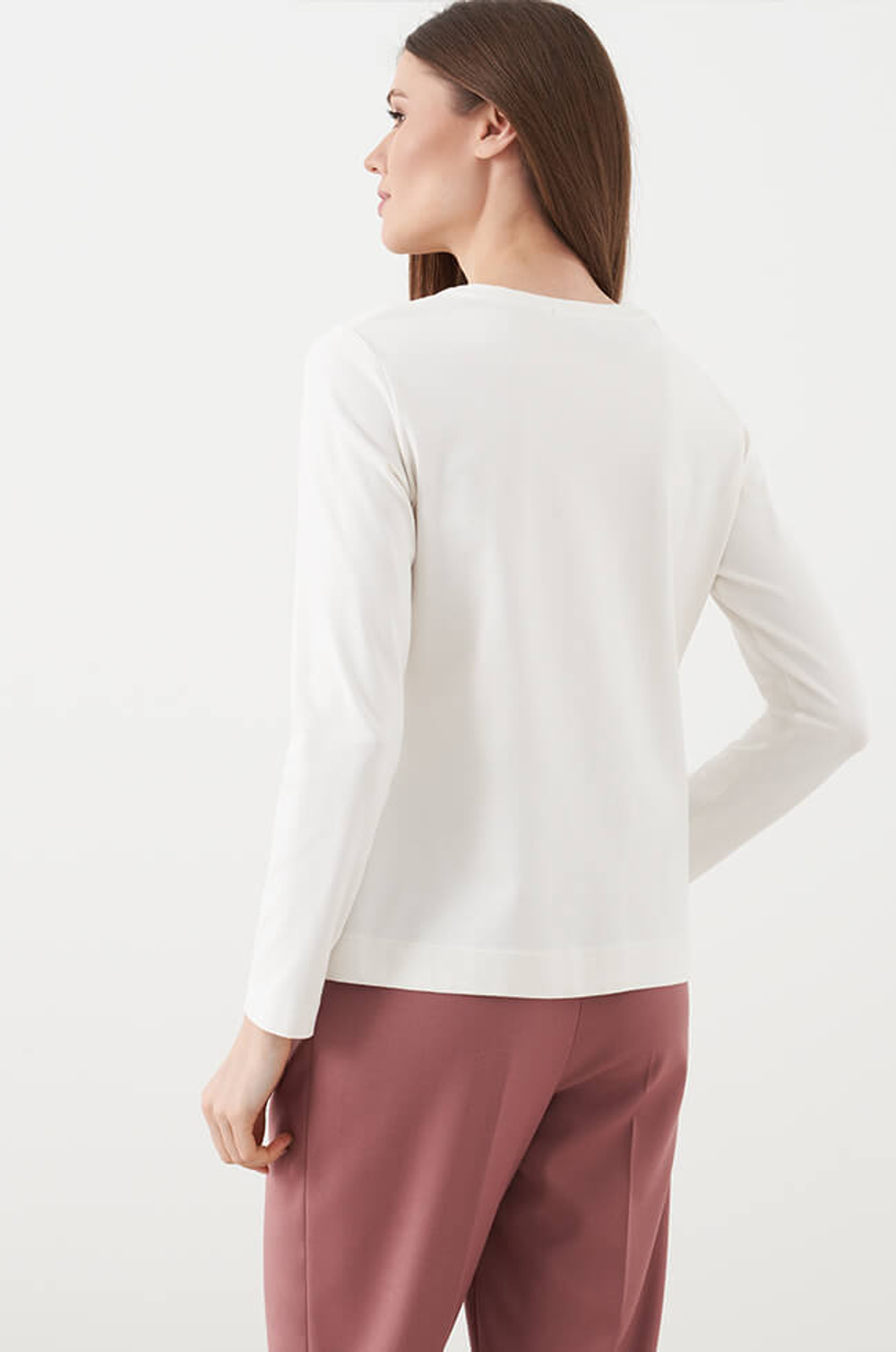 22838 Джемпер женский (молочный с голубой печатью)