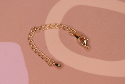 Карабин с цепочкой кулон 10 мм позолота
