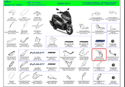 2DP-F1552-00. FENDER, INNER. Fairing NMAX GPD150A, NMX, N-Max
