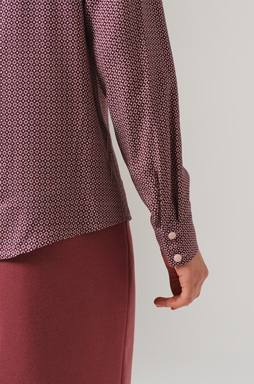 23141 Блузка женская (винный принт)