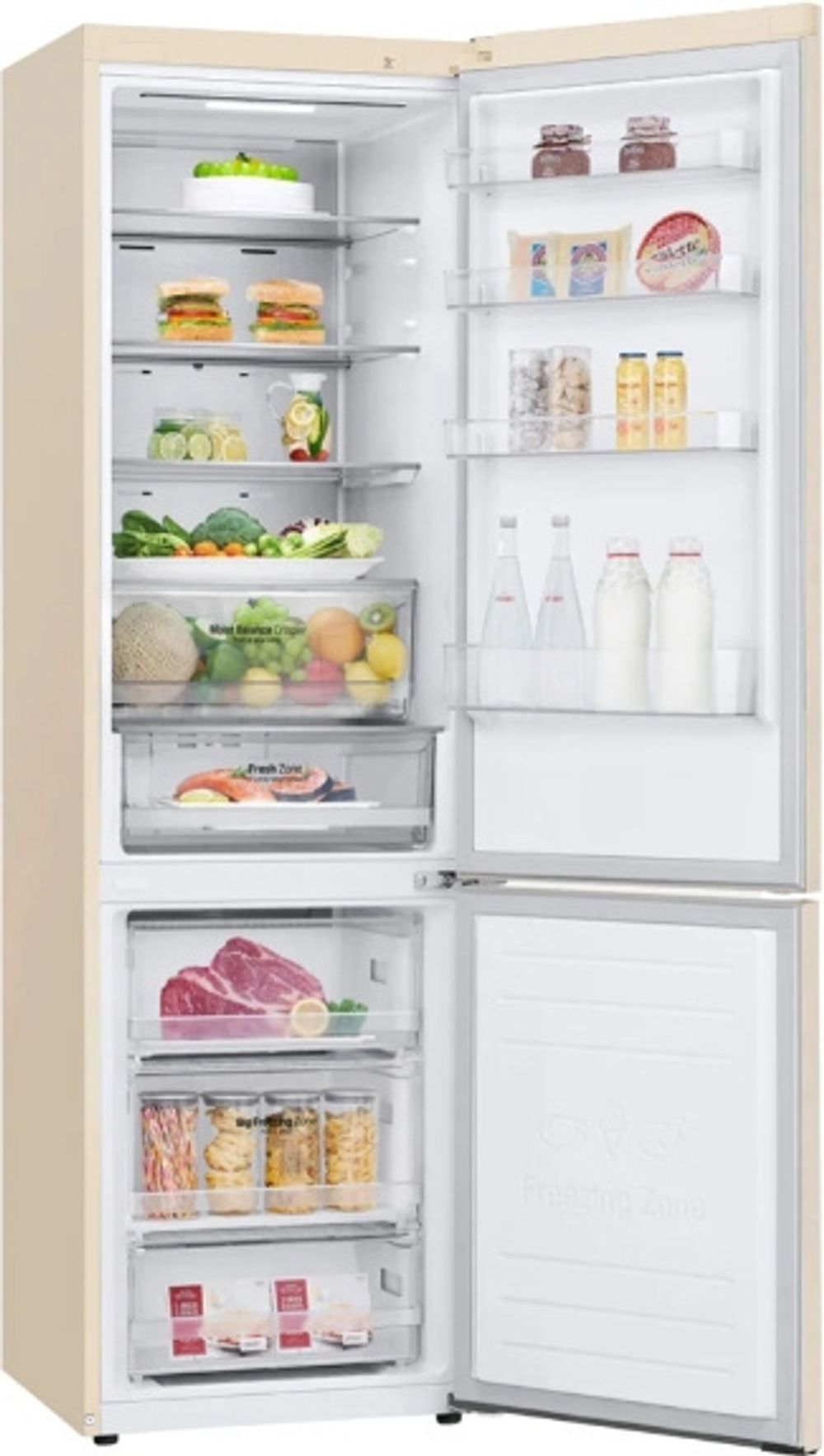Холодильник LG GC-B509SESM бежевый