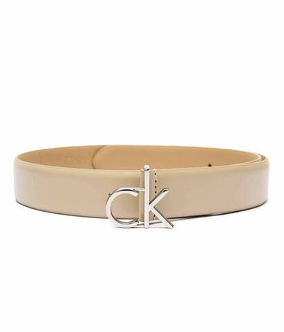 Кожаный ремень Calvin Klein - бежевый(K60K613156)