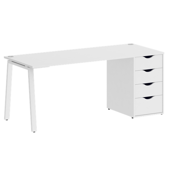 Home Office Стол письменный VR.SP-3-178.4.A Белый Бриллиант/Металл Белый 1780*720*750