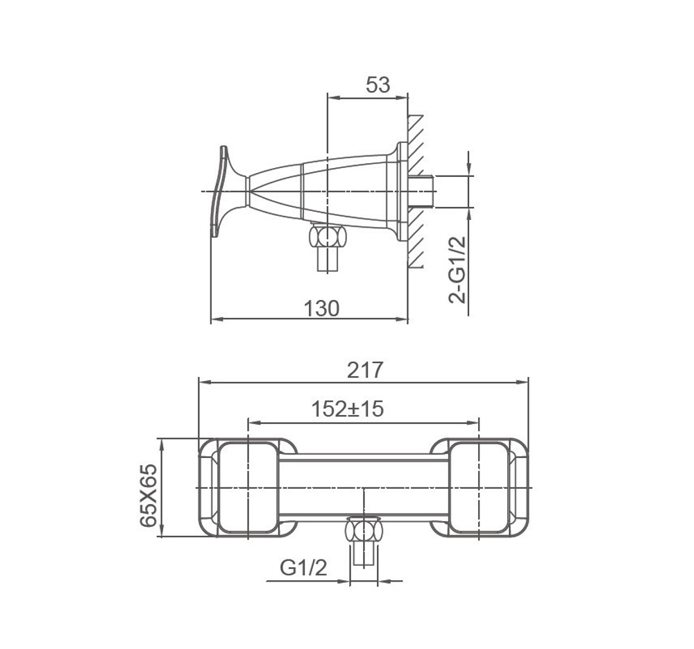 Смеситель для душа WONZON & WOGHAND SHAKESPEARE, Темное золото (WW-654101-DG)