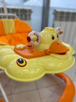 Ходунки SBL 5301 T1 (Teddy Bear), оранжевый (силиконовые колеса)