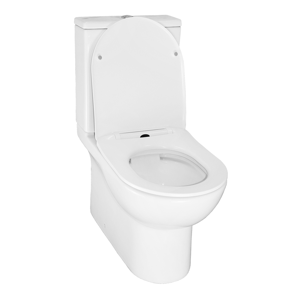 Унитаз-компакт напольный AZARIO Ambra 645x370x815 безободковый, в комплекте с арматурой Geberit и сиденьем микролифт (AZ-848G)