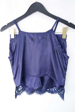 Комплект синий с кружевом 42 размер, новый