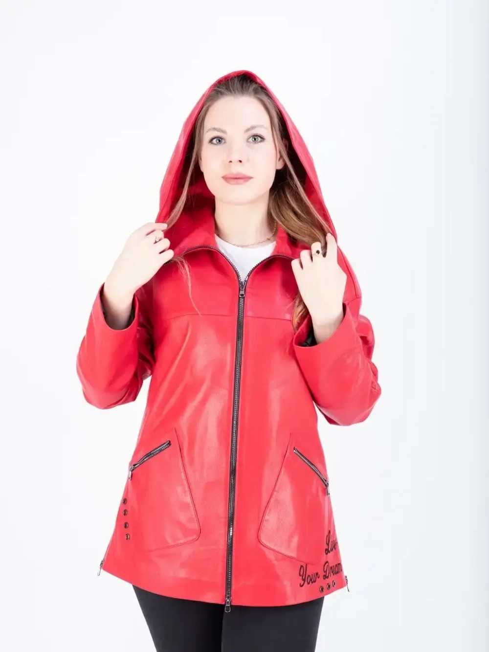 Куртка женская кожаная большие размеры