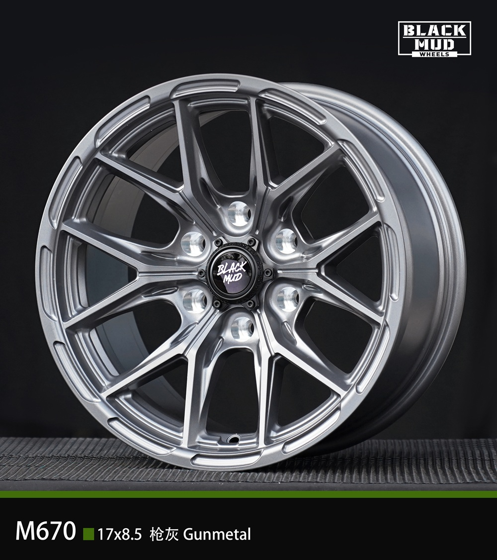 Диск колёсный литой BLACK MUD M670 R17 8.5 ET0 Matte Gunmetal