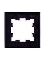 BRITE Рамка 1 -местная РУ-1-2-БрЧ стекло черный IEK