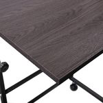 Стол BRABIX "Smart CD-013", 600х420х745-860 мм, ЛОФТ, регулируемый, колеса, металл/ЛДСП ясень, каркас черный, 641883