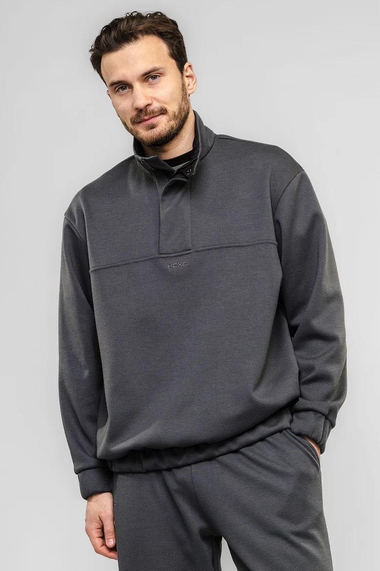 Свитшот джерси-флис, мужской, цвет "Пепел костра"