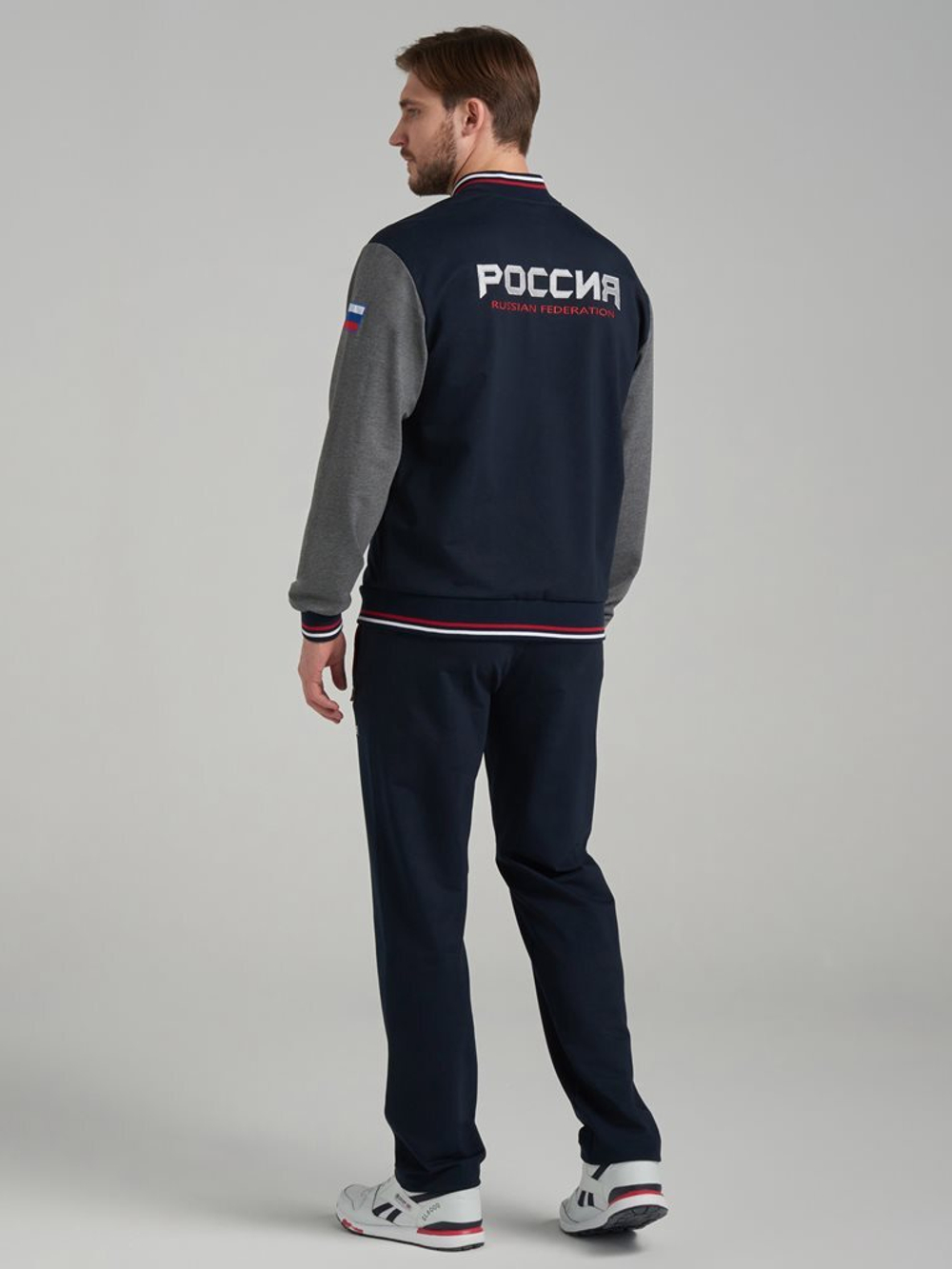 Спортивный костюм Россия 11M-RT-1751 серо-синий