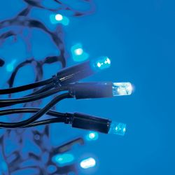 ULD-S1000-120-TBK BLUE-WHITE IP67 Гирлянда светодиодная с эффектом мерцания. 10м. Соединяемая. 120 светодиодов. Синий и белый свет. Провод черный. ТМ Uniel