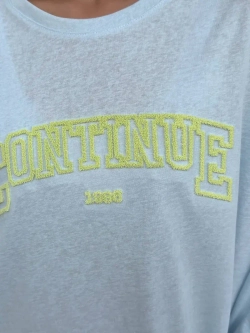 Лонгслив женский в стиле casual “CONTINUE” полупрозрачный