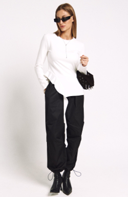 Лонгслив с декором 1236 молоко