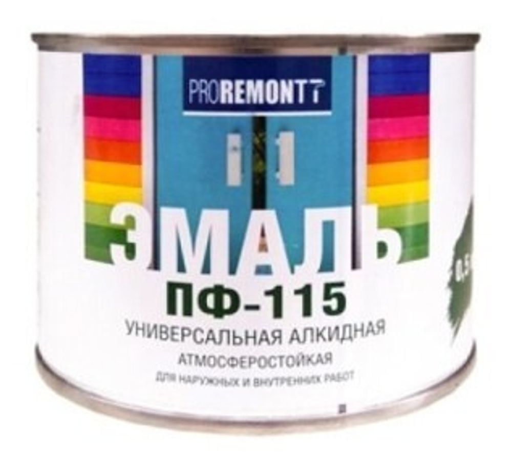 Эмаль ПФ-115 бел.гл. 0,5кг PROREMONTТ  (Лакра)