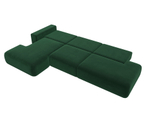Диван угловой Лига-036 НПБ Модерн Лонг левый угол ВЕЛЮР Зеленый