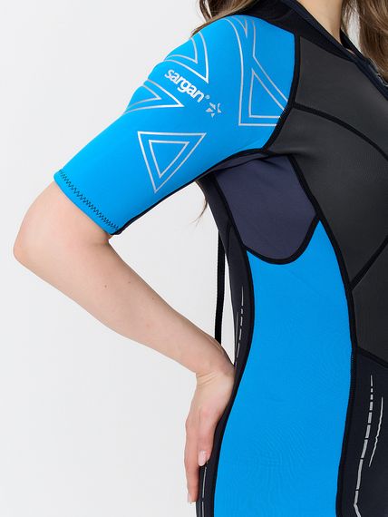 Гидрокостюм Sargan Nero 2.0 Shorty lady 3 мм черно-голубой