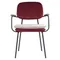 Стул с подлокотниками Pea, велюр, бордовый/бежевый