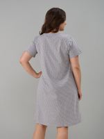 Ночная сорочка С-018/серый-экрюгорошки