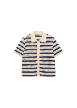 Кардиган в полоску с короткими рукавами