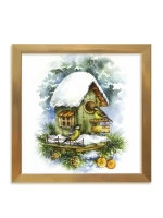 Картины на стену интерьерные на холсте 4 шт, 23*23 см