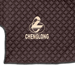 Ковры CHENGLONG (экокожа, коричневый, черный кант, бежевая вышивка)