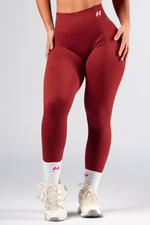 Леггинсы High-Waist Push-Up Leggings POWER 888 Красные