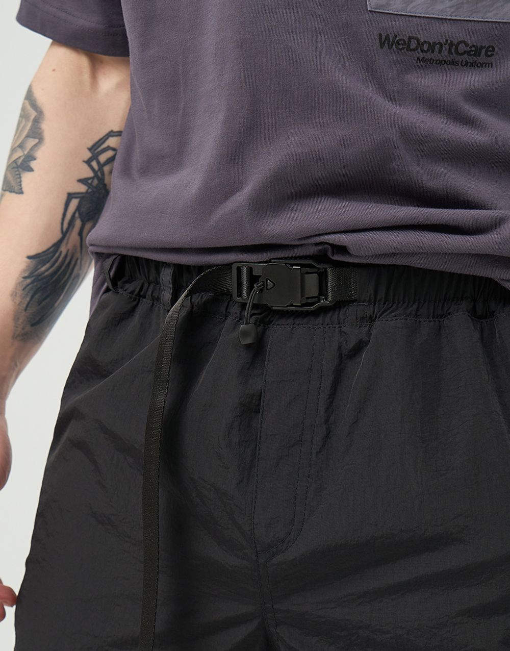 Брюки We Don’t Care Crinkle Nylon Pants Black