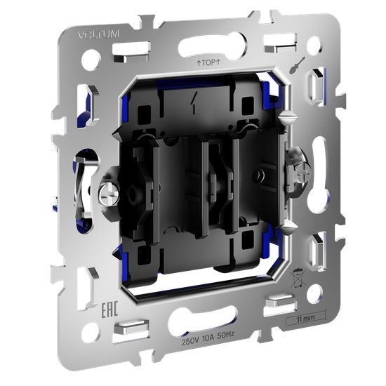 Механизм выключателя двухклавишного 10А, S70