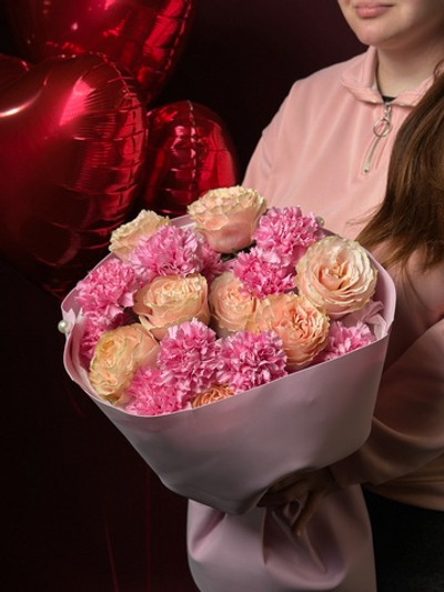 Сборный букет «Розовый бархат»