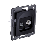 Розетка двойная спутниковая SAT + RJ45 Cat.6, черный Kollinger REA-022BK для Aspekt, Eleganz, Reflex