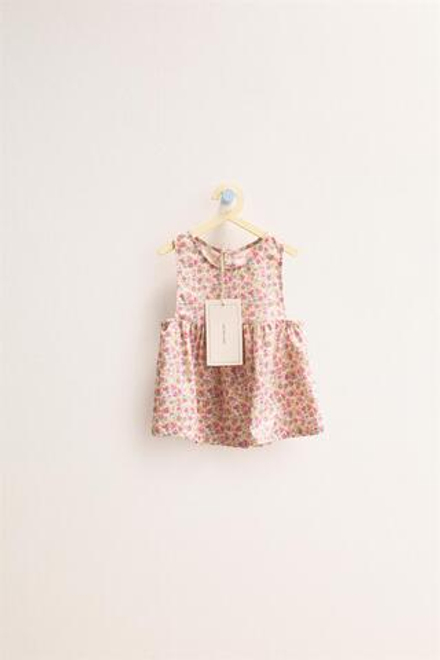 ZARA TIMELESS — ЛЬНЯНОЙ ТОП С ЦВЕТОЧНЫМ ПРИНТОМ, РОЗОВЫЙ