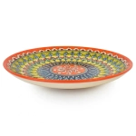 Ляган Риштанская Керамика 32 см. плоский, цвет оранжевый