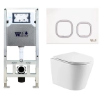 Унитаз с инсталляцией WeltWasser AMBERG 506 ST + SALZBACH 043 GL-WT + AMBERG RD-WT