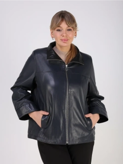 Кожаная куртка демисезонная натуральная оверсайз